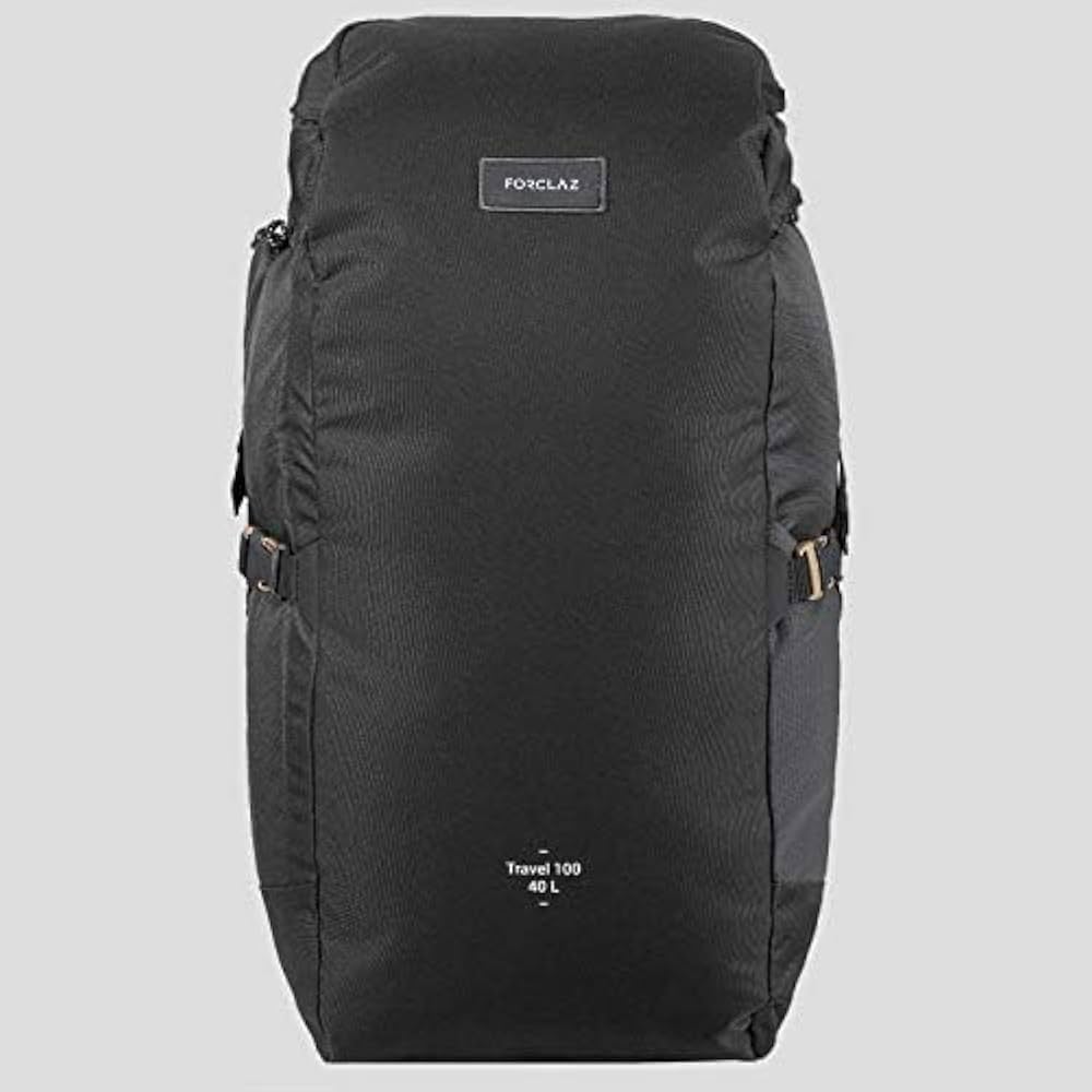 FORCLAZ Travel 100 40L ブラックバックパック FORCLAZ Travel 100 40L ブラックバックパック